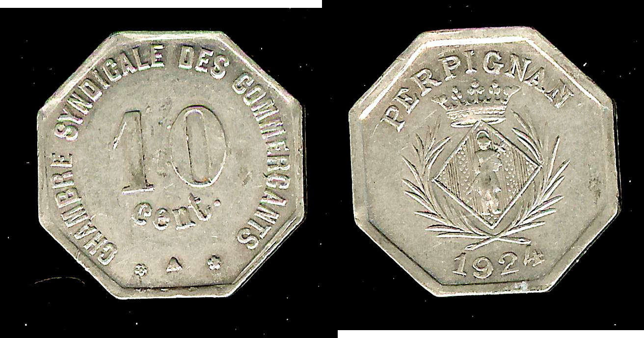 Perpignan 10 centimes 1924 gEF